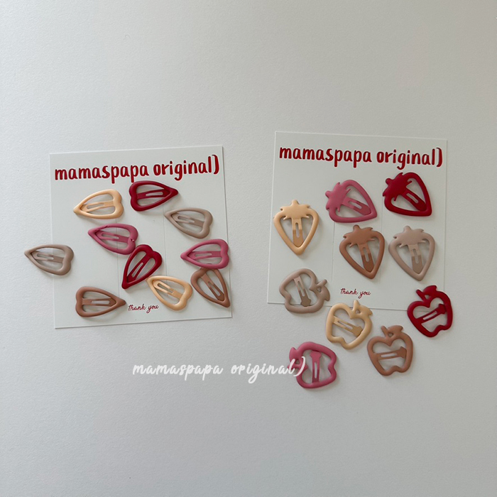 마마스파파-애플빈똑딱핀세트