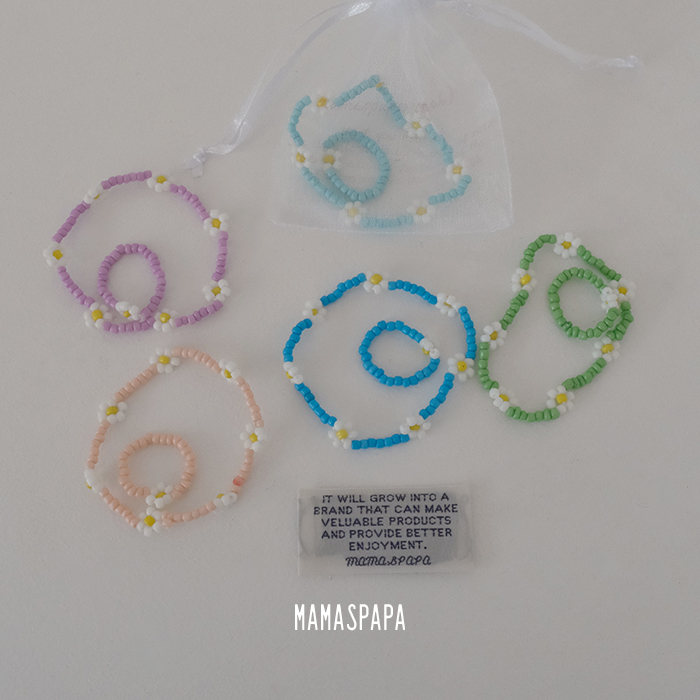 마마스파파-파스텔팔찌반지세트
