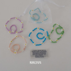 마마스파파-파스텔팔찌반지세트