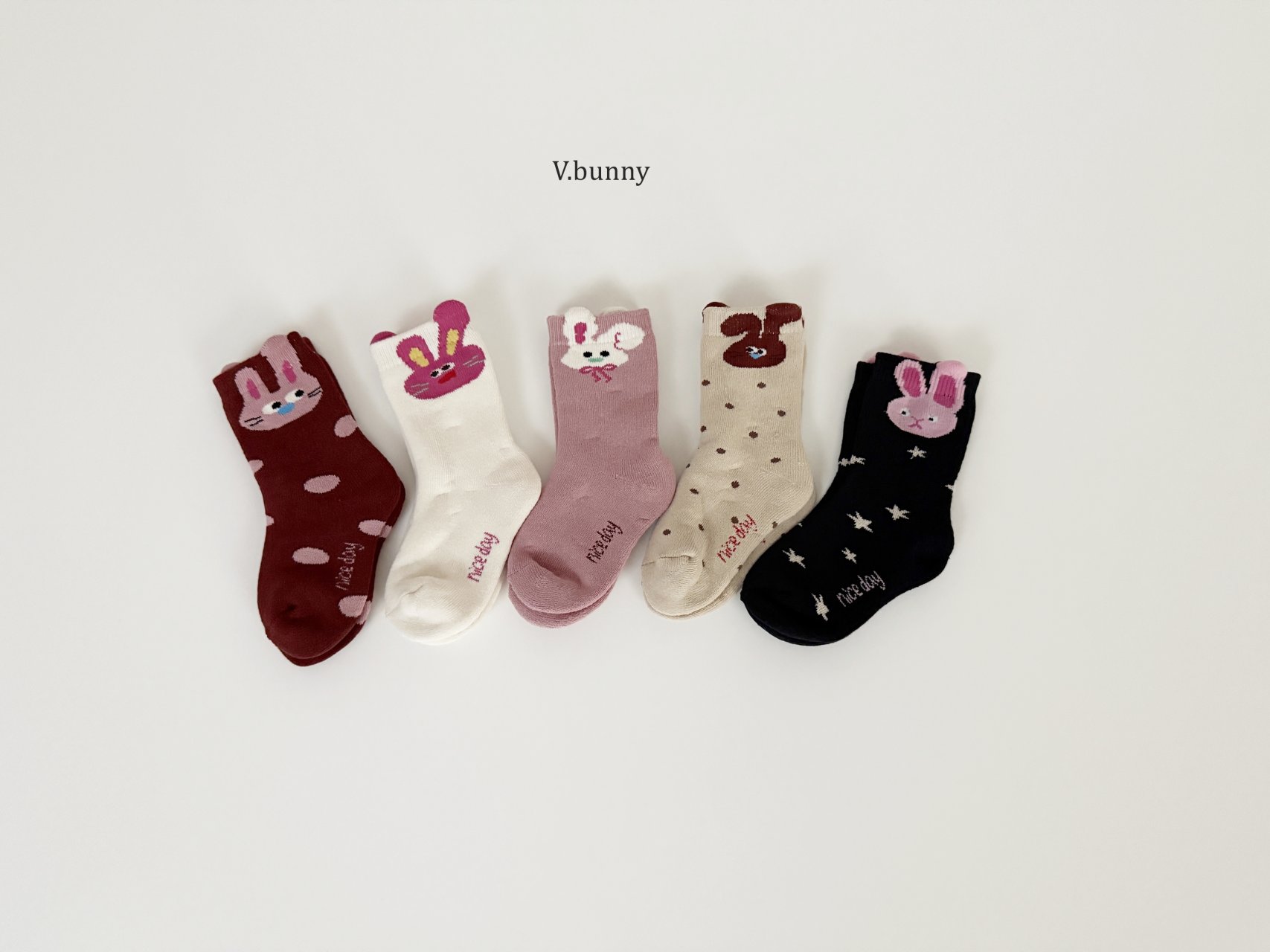 바닐라버니-별토끼양말세트