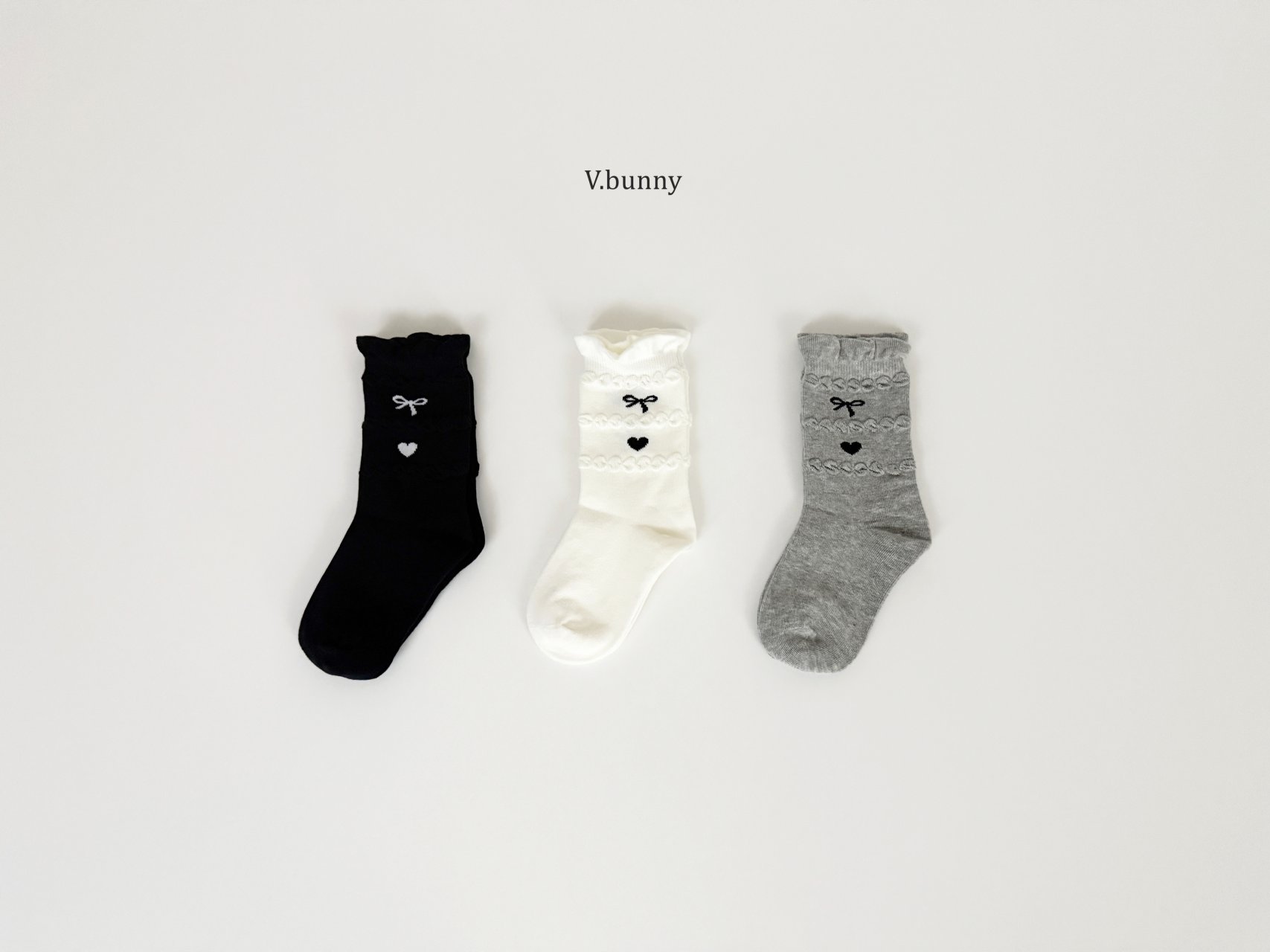 바닐라버니-꽈리하트양말세트