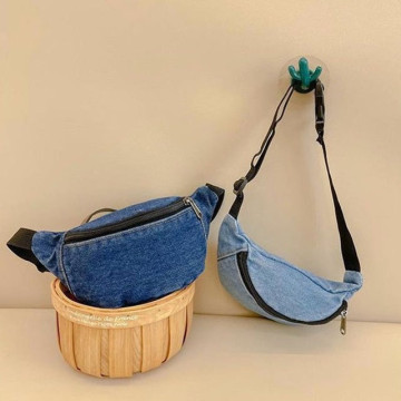 [코코브로니]레브베베-데님웨이스트백 진청 FREE