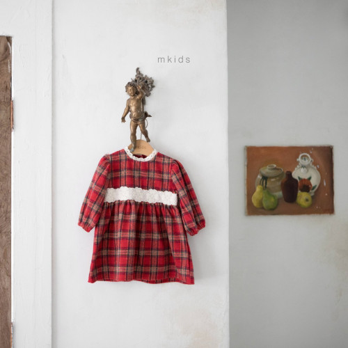 엠키즈-홀리체크원피스