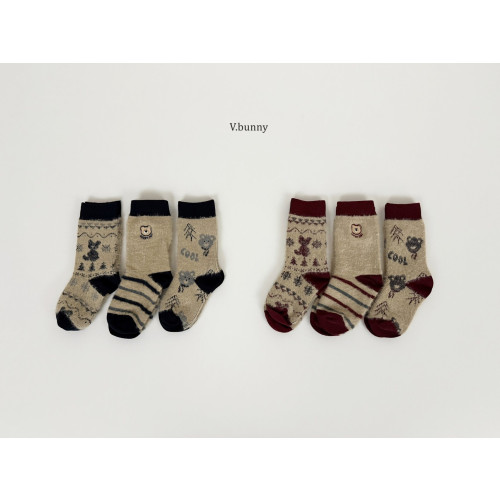 바닐라버니-트리곰양말세트