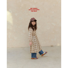 나비-체크원피스