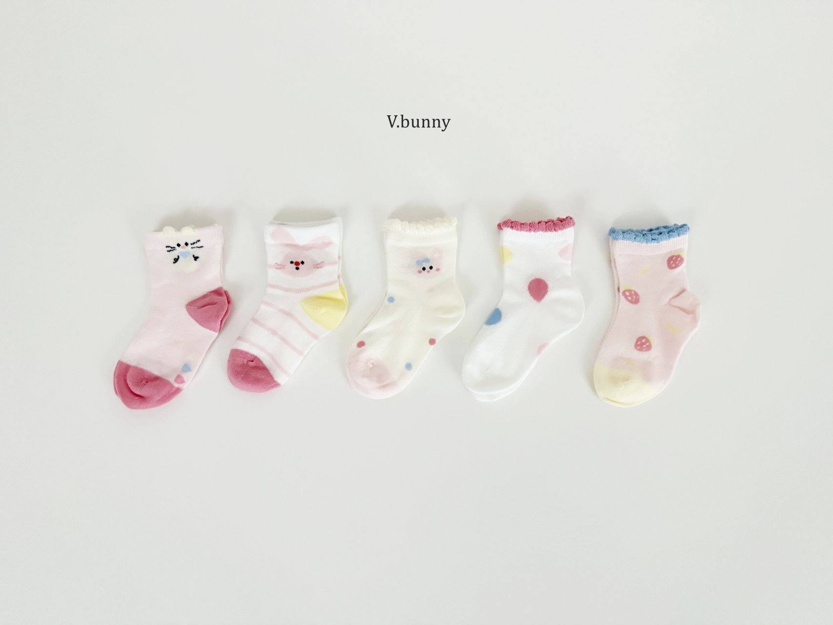 바닐라버니-딸기풍선양말세트