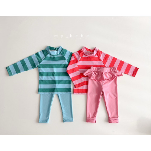 [수영복]마이베베-긴팔래쉬가드세트