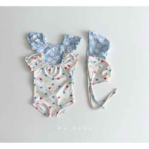 [수영복]마이베베-인기셔링수영복수영모세트