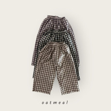 [여름]오트밀-베이직체크바지
